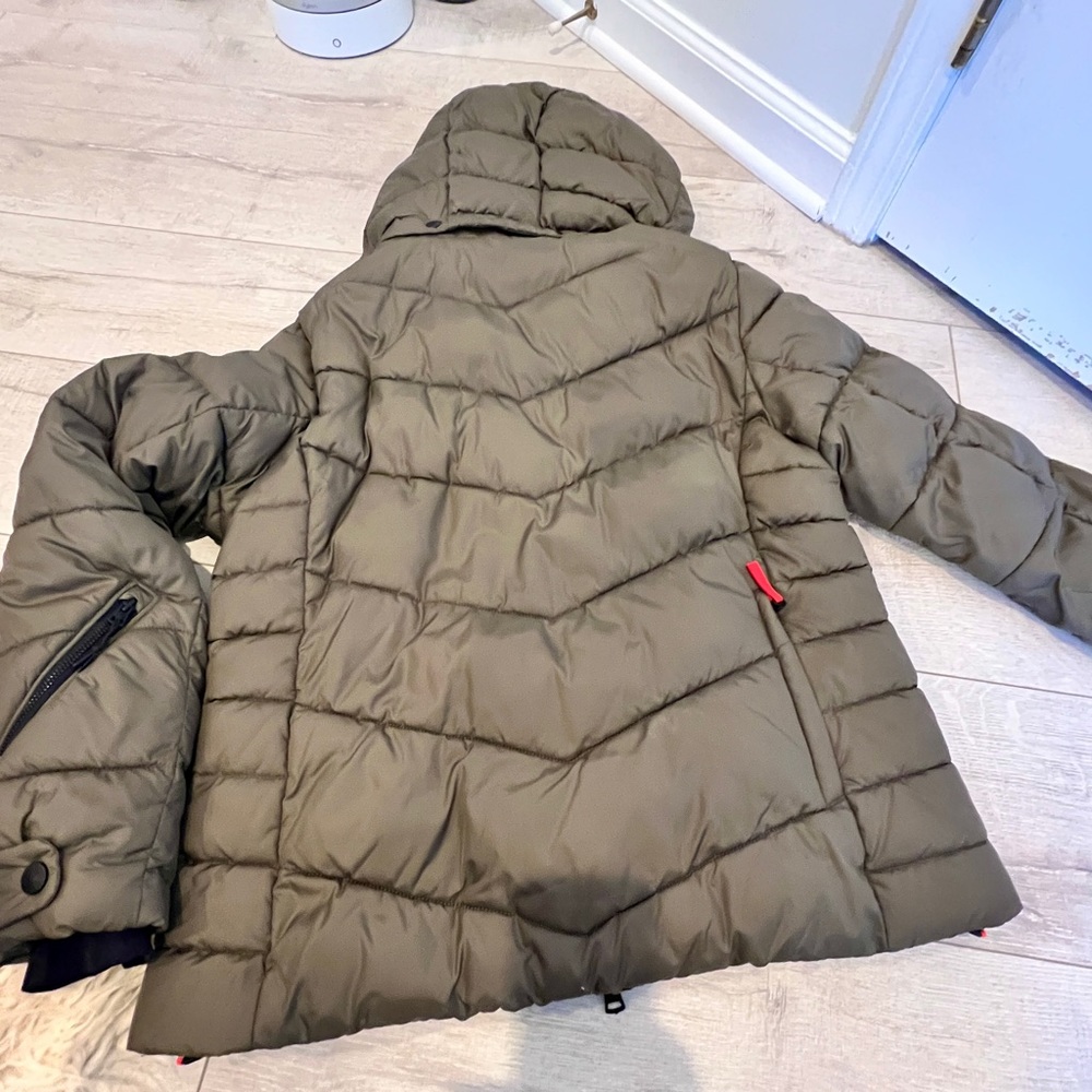 Bogner Fire+Ice Saelly Puffer Ski Jacket Women's Size US 12 Olive Green 600 Fill - Picture 12 of 12